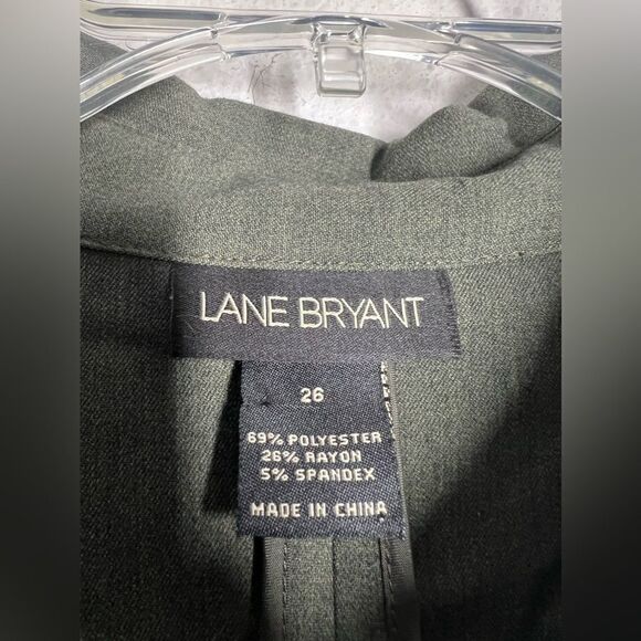 Lane Bryant Olive Green Button Front Light Jacket Womens Plus Sz 26 EUC - Picture 4 of 14